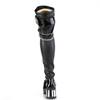DemoniaCult - BRATTY304 Bottes cuissardes à plateforme - Noir Product image